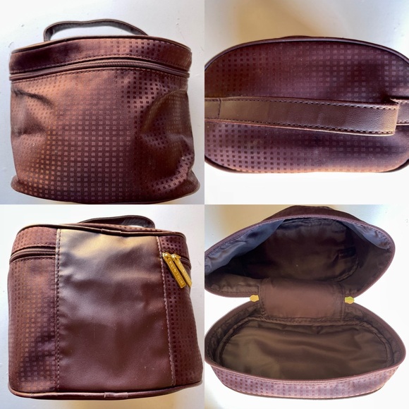 ESTEE LAUDER Burgundy Vinyl Cosmetics Travel TRAIN CASE - Picture 5 of 11